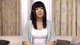 Uncensored Japanese Teen 18+ Squirt Orgasms from Hitachi at JAV Casting!