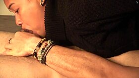 Extreme deepthroat gagging explodes in mouth after veiny cock handjob