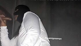 wife sucks deep throats ebony cock hidden swingers gloryhole fuck