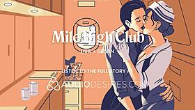 desperate lesbian licks soaking pussy on risky public flight!