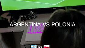 skinny teen creampied doggystyle after argentina australia match