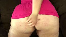 Young Amateur Girl Fingers Her Big Clit And Tits On Sofa Wildly!