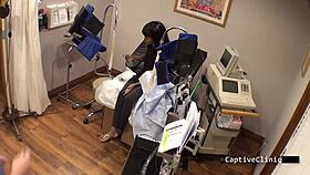 Eliza sheilds curly brunette guinea pig spreads shaved pussy 😈🧪