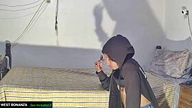 marianna gulps hot cum after deepthroat blowjob close up