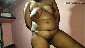 Taking care of hungry friend on the bed with natural big tits