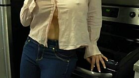 fucking my big-titted redhead wife in the kitchen pov