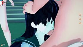 kagome delivers intense deepthroat action in koikatsu scene