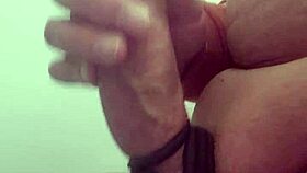 ohh stroking my ringed cock so hard ugh
