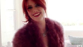 Elle Alexandra's Redhead Striptease Rips Clothes for Playboy