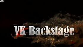 Wild European babe gapes ass on Leo Casanova's monster cock backstage uncensored