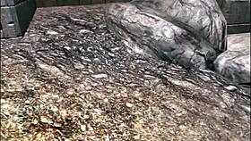 redhead and brunette lesbians rip clothes for outdoor monster tit fuck