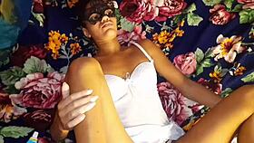 Skinny teen tempts with POV anal age play tease