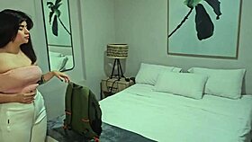 Sharing bed leads to fat ass pounding and titty fuck frenzy