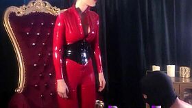 two rubber goddeses humiliate pathetic loser slave hard