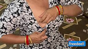 my indian milf with huge natural tits rides hard in homemade vlog