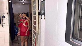 surprise homemade session where she spreads her big natural tits and wet pussy for a fresh cock after years