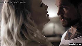 old guy pops nervous tiny blonde teen's virginity