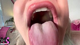 Tattooed Blonde Giantess Eats Digests Tiny Man