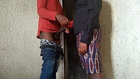 amateur ebony couple can't resist big black monster cock bent over doggystyle on bed