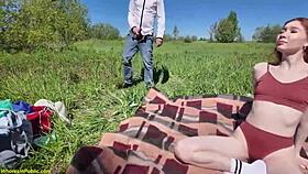 Sporty Redhead Teen's First Public Anal Workout Ends In Gaping Destruction