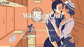 desperate lesbian licks soaking pussy on risky public flight!