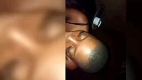 African 18+ teen worships bbc passionately with cum on her tits