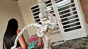 convinced party latina to skip uber for home fun instead 😏👙