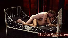 ebony domme ravages nerdy teen jade jantzen's big boobs in extreme fetish sex