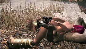 redhead and brunette lesbians rip clothes for outdoor monster tit fuck