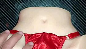 i fuck candy's tight ass while she wears sexy red thong pompon