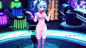 hatsune miku bunny costume reveals big tits ass nude