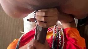 She eagerly deepthroats that massive black cock with intense suction