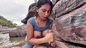 argentinian amateur anal pounding with stranger by the river for cash