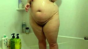 😱 hidden cam catches this soaking wet bbw milf in the shower!