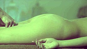 luca borromeo's erotic massage turns into sensual shaved pussy licking and natural tits play