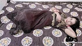 skinny indian muslim babe takes hardcore pounding creampie orgasm rough fuck