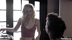 old guy pops nervous tiny blonde teen's virginity