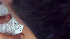 homemade creampie with cute latina student squirting on skirt