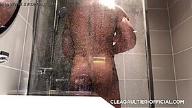 Clea Gaultier Seduces in Steamy Shower Bath with Wet Body Tease