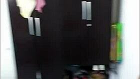 homemade creampie with cute latina student squirting on skirt