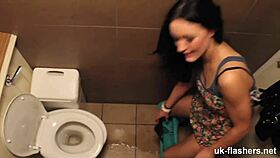 british milf flashes pussy to stunned construction workers