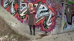 🔥 Picked up hot blonde milf slut on street, fucked her hard at home!