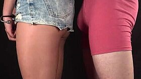 damn, she loves it tied up while i pound her standing doggystyle!