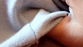 Milf fingers pussy to orgasm wearing pajamas