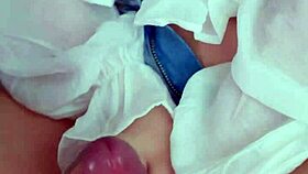 japanese woman teases hairy pussy rub before deep insertion