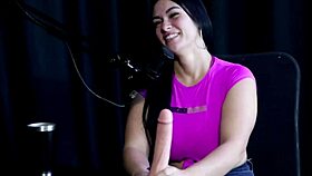 Angel Baronesa sucks cock, tits worshipped, plug in ass, pees for client!