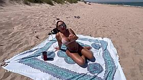 Big ass paisita shakes booty on beach fulfilling your dirty wank dream?