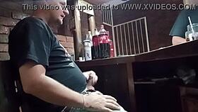 i get so horny playing with my throbbing cock secretly at work