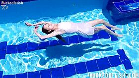 Yessica Bunny dives underwater post contractions