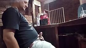 i get so horny playing with my throbbing cock secretly at work